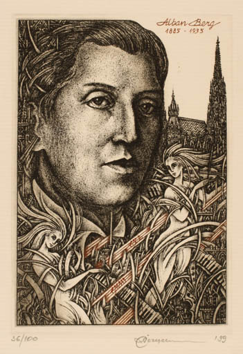 Exlibris by Natalija Chernetsova from Latvia for E.M. W. - Portrait 