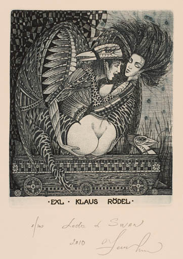 Exlibris by Vasyl Fenchak from Ukraine for Klaus Rödel - 