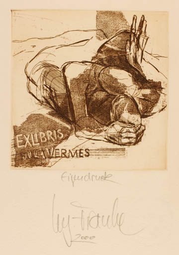 Exlibris by Regina Franke from Germany for Julia Vermes - Couple 