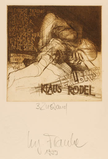 Exlibris by Regina Franke from Germany for Klaus Rödel - Couple 