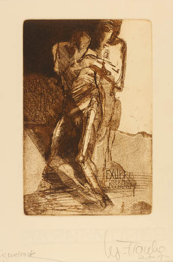 Exlibris by Regina Franke from Germany for Gerald Aschenbach - Couple 