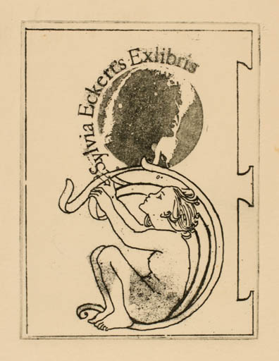 Exlibris by Olaf Gropp from Germany for Sylvia Eckerts - 