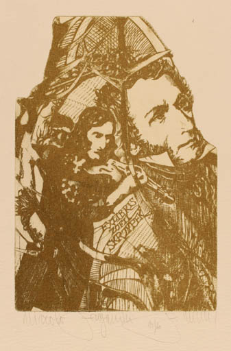 Exlibris by Pavel Hlavaty from Czechoslovakia for Zofii Skrzypek - Music Portrait 