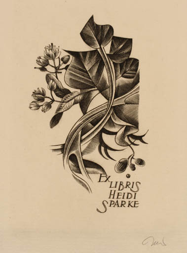 Exlibris by Wojciech Jakubowski from Poland for Heidi & Horst Sparke - Flora 