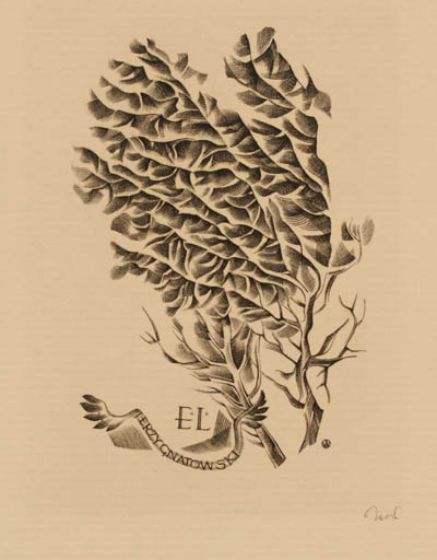 Exlibris by Wojciech Jakubowski from Poland for Jerzy Gnatowski - Flora 