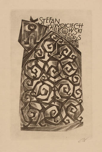 Exlibris by Wojciech Jakubowski from Poland for Stefan Woiciech Talikowski - Ornament 