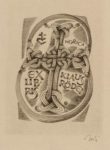 Exlibris by Wojciech Jakubowski from Poland for Klaus Rödel - Ornament 