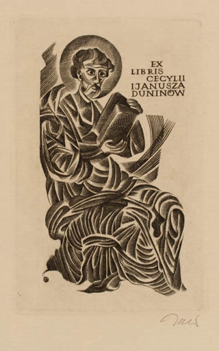 Exlibris by Wojciech Jakubowski from Poland for Cecylii  Ijanusza Duninow - Religion 