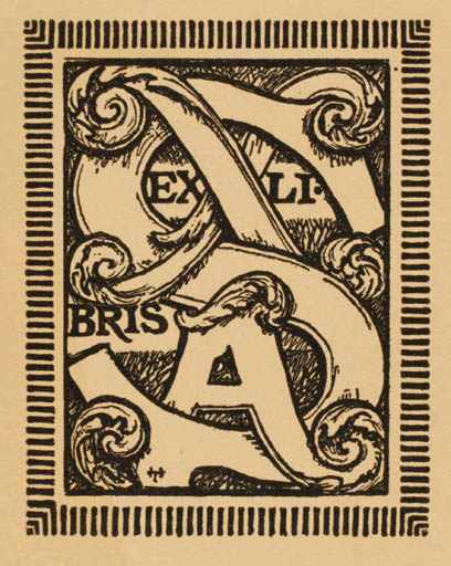 Exlibris by Hans Christian Tegner from Denmark for ? ? - Monogram 