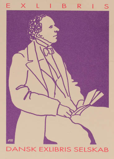 Exlibris by Per Christensen from Denmark for ? Dansk Exlibris Selskab - Historical Person Man 