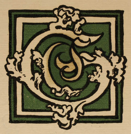 Exlibris by Thorvald Bindesbøll from Denmark for Emil Selmer - Monogram 