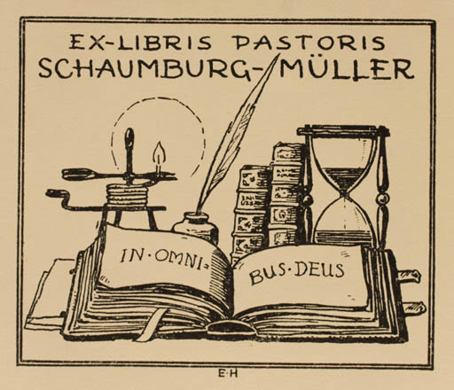 Exlibris by Ebba Holm from Denmark for Schaumburg Müller - Book 