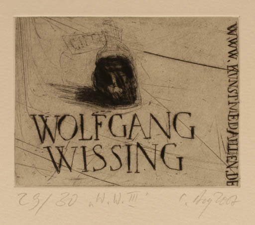 Exlibris by Claudia Berg from Germany for Wolfgang Wissing - 