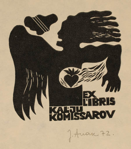 Exlibris by Jüri Arrak from Estonia for Kalju Komissarov - 