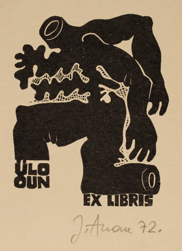 Exlibris by Jüri Arrak from Estonia for Ulo Oun - 