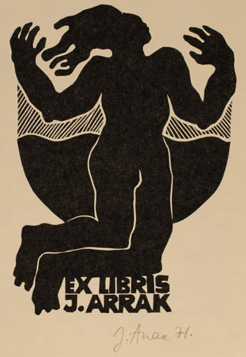 Exlibris by Jüri Arrak from Estonia for Jüri Arrak - Woman 