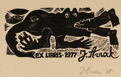 Exlibris by Jüri Arrak from Estonia for Jüri Arrak - Fairytale/fable 