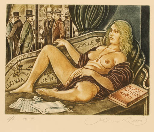 Exlibris by Sergey Kirnitsky from Ukraine for Luc van den Briele - Erotica 