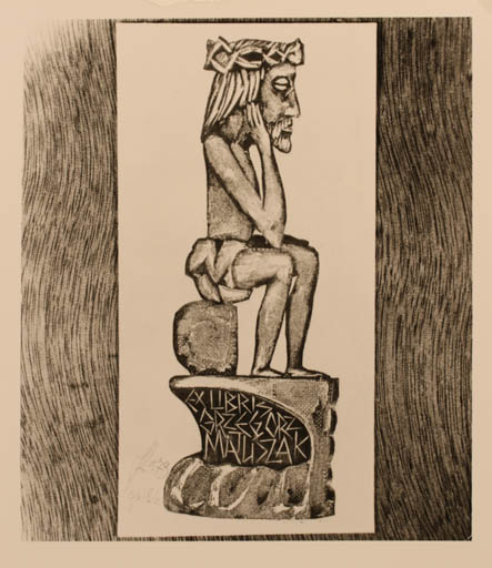 Exlibris by Antanas Kmieliauskas from Lithuania for ? ? - Man 