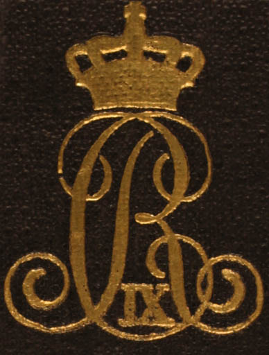 Exlibris by ? ? from Denmark for Danmark Kong Christian IX - Monogram Regent/royalty Super Exlibris 