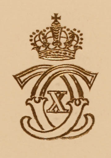 Exlibris by Vilhelm Bruun from Denmark for Danmark Kong Christian X - 