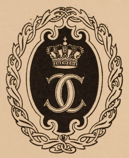 Exlibris by Vilhelm Bruun from Denmark for Danmark Kong Christian X - Monogram Regent/royalty 