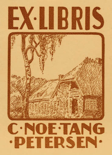 Exlibris by F. Aster from Denmark for Læge C. Noe Tang Petersen - Architecture Tree 