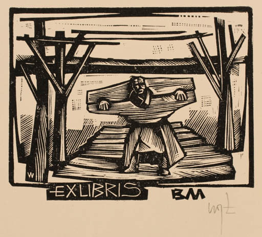 Exlibris by Wojciech Luczak from Poland for ? BM - 