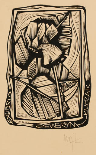 Exlibris by Wojciech Luczak from Poland for Seweryna Luczak - Flora 