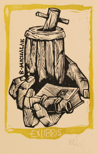 Exlibris by Wojciech Luczak from Poland for ? ? - Book Hand(s) 