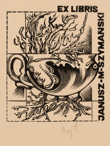 Exlibris by Wojciech Luczak from Poland for Barbary Klein-Szymanskiej - 