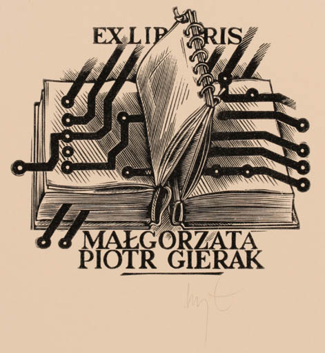 Exlibris by Wojciech Luczak from Poland for Malgorzata  Piotr Gierak - Book 