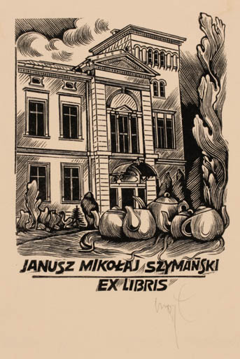 Exlibris by Wojciech Luczak from Poland for Barbary Klein-Szymanskiej - Architecture 