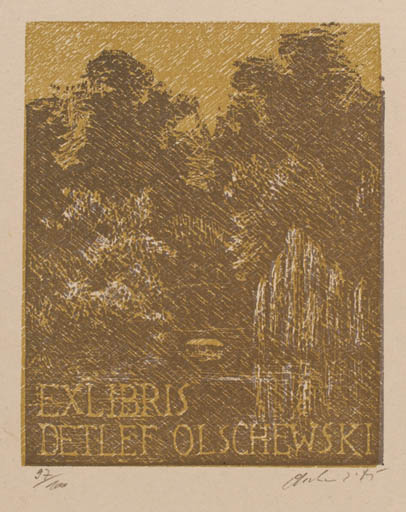 Exlibris by Detlef Olschewski from Germany for Detlef Olschewski - Flora 