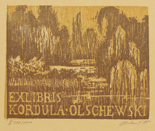 Exlibris by Detlef Olschewski from Germany for Kordula Olschewski - Flora 