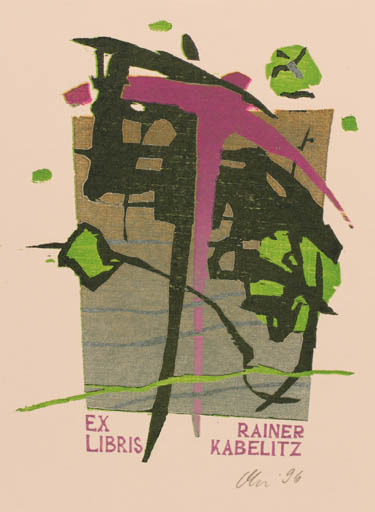 Exlibris by Detlef Olschewski from Germany for Rainer Kabelitz - Abstract 