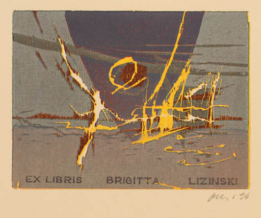 Exlibris by Detlef Olschewski from Germany for Brigitta Lizinski - Abstract 