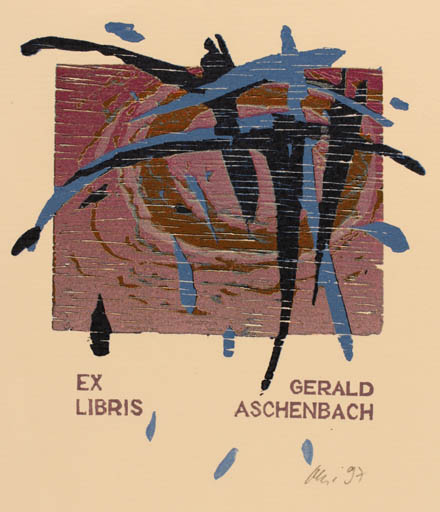 Exlibris by Detlef Olschewski from Germany for Gerald Aschenbach - Abstract 