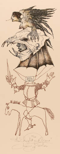 Exlibris by Marina Richter from Czech Republic for H. N. - Surrealism 