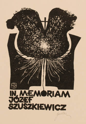 Exlibris by Tadeusz Szumarski from Poland for Jozef Szuszkiewicz - Abstract 