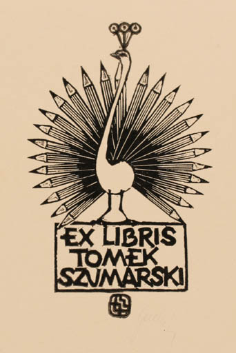 Exlibris by Tadeusz Szumarski from Poland for Tomek Szumarski - Bird 