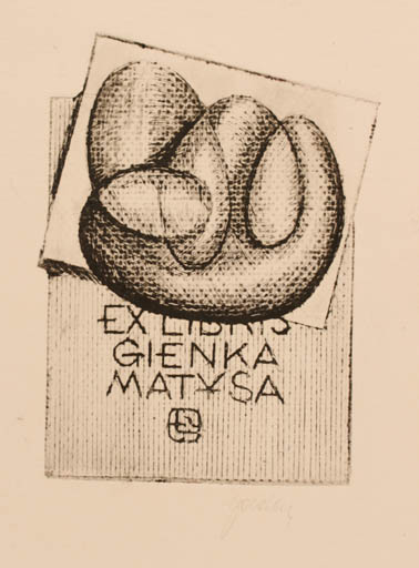 Exlibris by Tadeusz Szumarski from Poland for Gienka Matysa - Abstract 