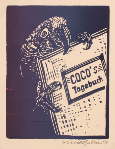 Exlibris by Jochen Geilen from Germany for COCO ? - Book Bird 