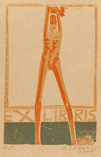 Exlibris by Frank Eissner from Germany for ? ? - Woman 