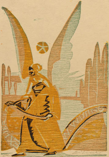 Exlibris by Frank Eissner from Germany for Wolfgang Wissing - Angel 