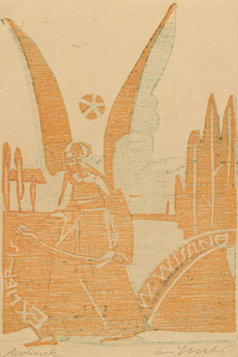 Exlibris by Frank Eissner from Germany for Wolfgang Wissing - Angel 