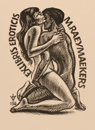 Exlibris by Frank-Ivo van Damme from Belgium for Michiel Raeymaekers - Erotica Ex Erotica 