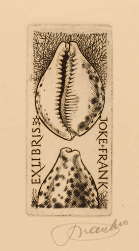 Exlibris by Frank-Ivo van Damme from Belgium for ? Joke + Frank - Maritime 