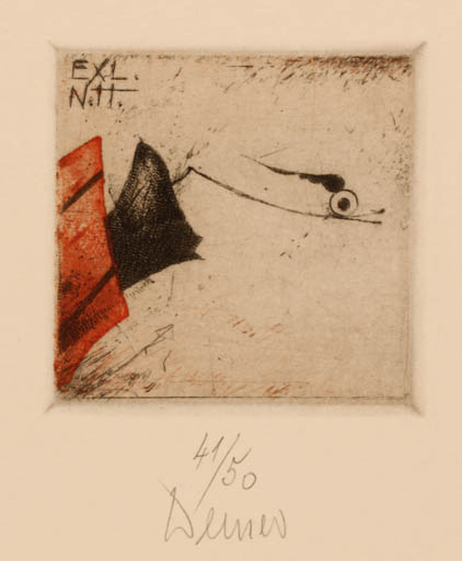 Exlibris by Josef Werner from Germany for N TT. - Abstract 