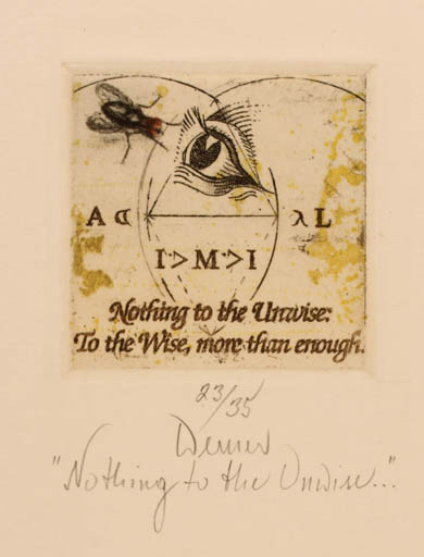 Exlibris by Josef Werner from Germany for D. A . - Insect 